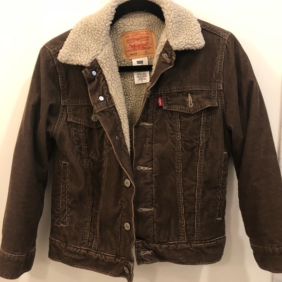 levi's corduroy jacket brown